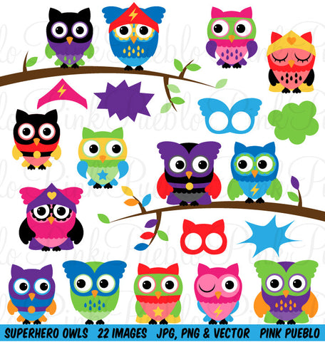 Superhero Owl Clip Art & Vectors - PinkPueblo