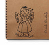 Fairy Personalized Rubber Stamp for Children, Fairy Custom Stamp - Choose Hairstyle and Accessories - PinkPueblo