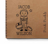 Personalized Football Rubber Stamp, Children's Football Stamp - Choose Hairstyle and Accessories - PinkPueblo