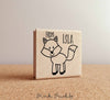 Personalized Fox Rubber Stamp, Custom Forest or Woodland Stamp - PinkPueblo