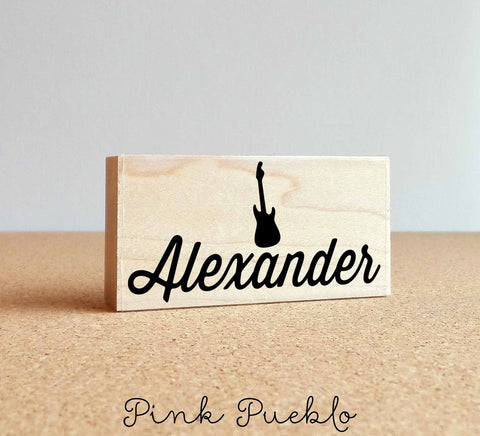 Personalized Guitar Name Stamp - PinkPueblo