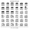Personalized Address Stamp with House - Choose Your House - PinkPueblo