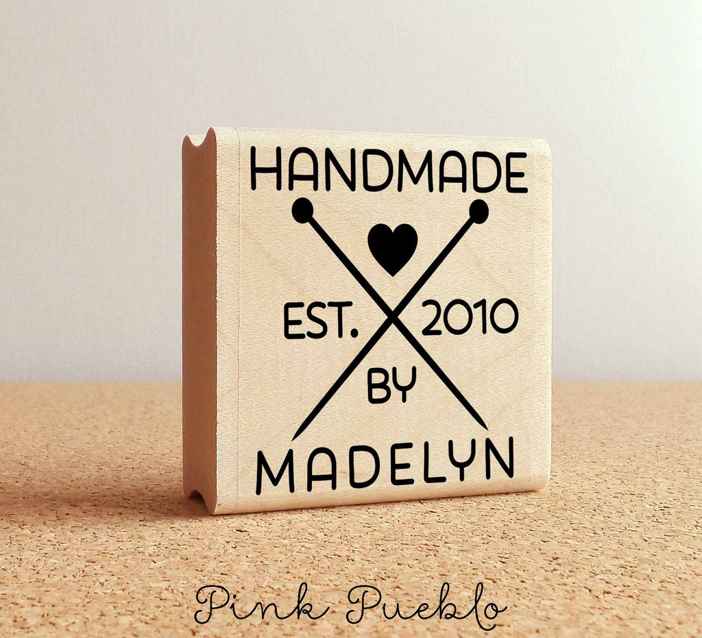 Personalized Knitting Rubber Stamp, Handmade By Knitting Custom Stamp –  PinkPueblo
