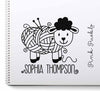 Large 3x3" Personalized Knitting Rubber Stamp, Custom Handmade Label - PinkPueblo