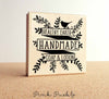 Large Personalized Bath and Beauty Product Label Rubber Stamp, Custom Botanical Stamp - PinkPueblo