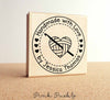 Large 3x3" Personalized Crochet Rubber Stamp, Handmade with Love - PinkPueblo
