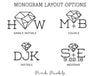 Geometric Diamond Monogram Stamp, Custom Wedding Stamp, Initials or Nameplate Stamp - PinkPueblo