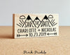 Save the Date Stamp with Mountain, Wedding Stamp, Destination Wedding Save the Date Stamp - PinkPueblo
