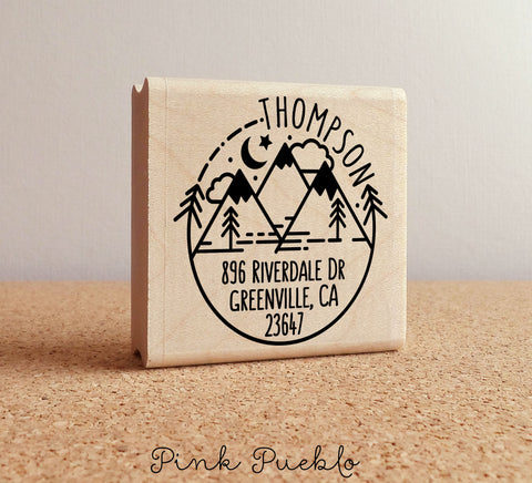 Boy Silhouette Personalized Rubber Stamp