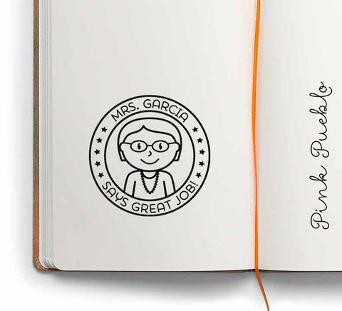 Spanish Custaomized Personalized Teacher Stamp Seal For homework Funny Seno  Profe Male Female Designs
