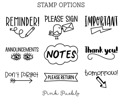 Teacher Stamps for Parent Communication, Teacher Stamps for Grading, Teacher Stamp Set - PinkPueblo