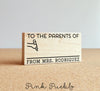 Personalized To the Parents of Stamp, Sign and Return Teacher Stamp, Teacher Gifts - PinkPueblo
