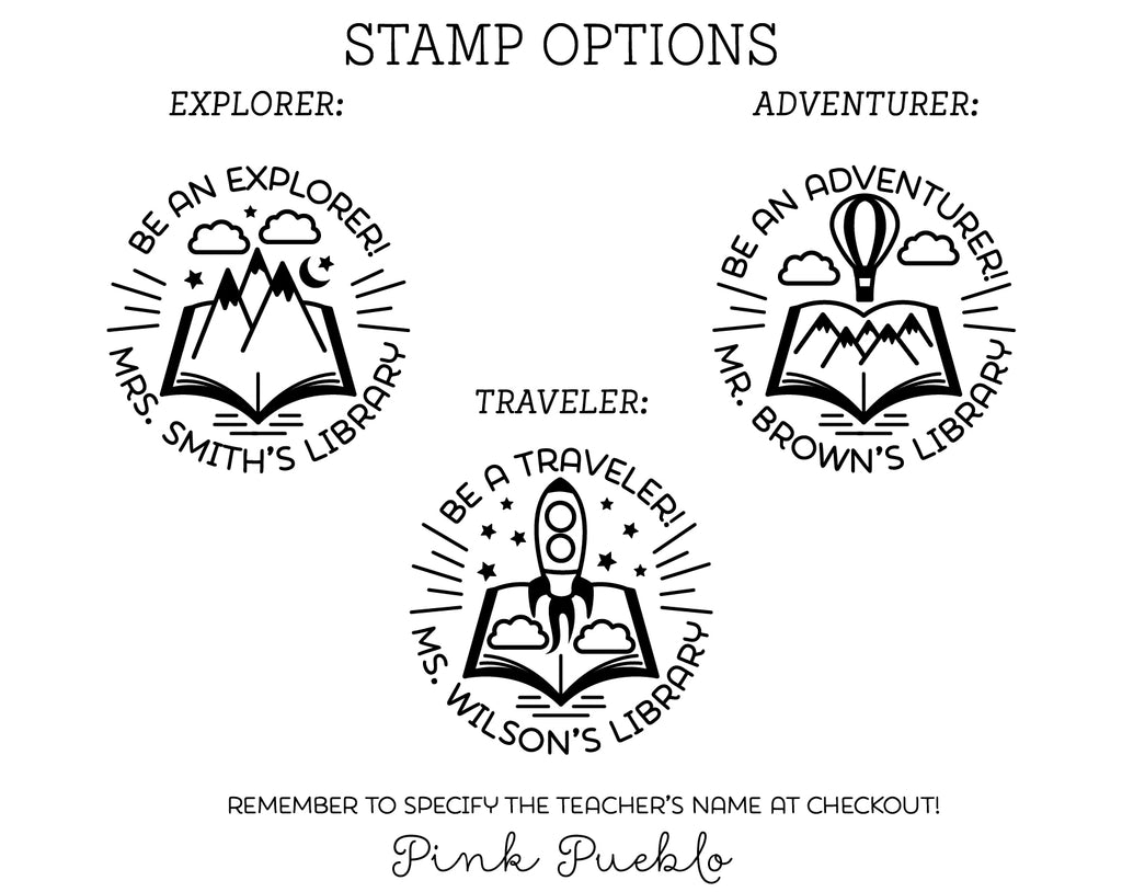 Self Inking Teacher Book Stamp, Personalized From the Library of Stamp –  PinkPueblo
