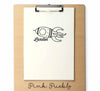 Personalized Custom Rubber Stamp, Custom Name Stamp with Rocket - PinkPueblo
