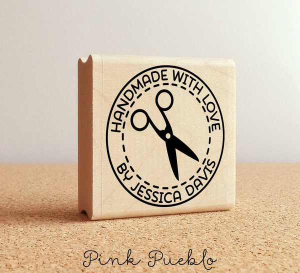 Personalized Handmade with Love Stamp - PinkPueblo