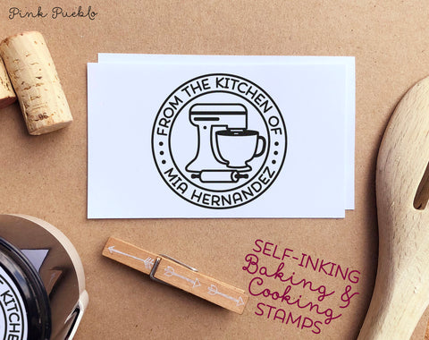Self-Inking From the Kitchen Of Stamp, Personalized Baking or Cooking Stamp, Baking Gift - PinkPueblo