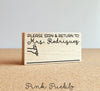 Personalized Sign and Return Stamp, Sign and Return Teacher Stamp, Teacher Gifts - PinkPueblo