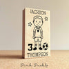 Personalized Soccer Rubber Stamp, Custom Boy Soccer Rubber Stamp - Choose Hairstyle and Accessories - PinkPueblo
