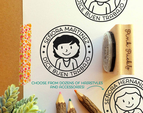 Personalized Teacher Book Stamp, From the Library of Stamp, Teacher St –  PinkPueblo
