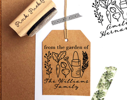 From the Garden of Stamp, Gardening Gift, Gardener Gift, Canning Label Stamp - Personalized