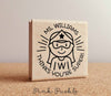 Superhero Teacher Rubber Stamp, Female Teacher Stamp, Personalized Teacher Gift - Choose Hairstyle and Accessories - PinkPueblo