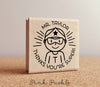 Superhero Teacher Rubber Stamp, Male Teacher Stamp, Personalized Teacher Gift - Choose Hairstyle and Accessories - PinkPueblo